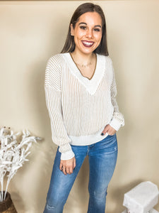 Coziest Cues V-Neck Sweater