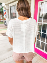 Load image into Gallery viewer, Good Intentions Waffle Knit Top - White
