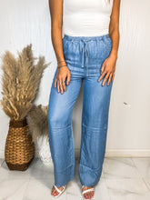 Load image into Gallery viewer, Walk on By Chambray Pants
