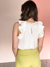 Load image into Gallery viewer, Pushing Boundaries Ruffle Trim Blouse - Champagne
