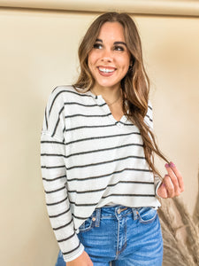 Let You Go Striped Knit Top