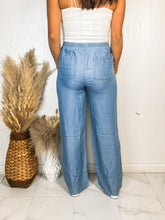 Load image into Gallery viewer, Walk on By Chambray Pants
