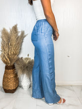 Load image into Gallery viewer, Walk on By Chambray Pants
