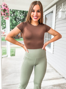 Time of Our Lives Flare Yoga Pants - Light Olive