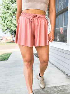 FINAL SALE Keeping Time Shorts - Rose